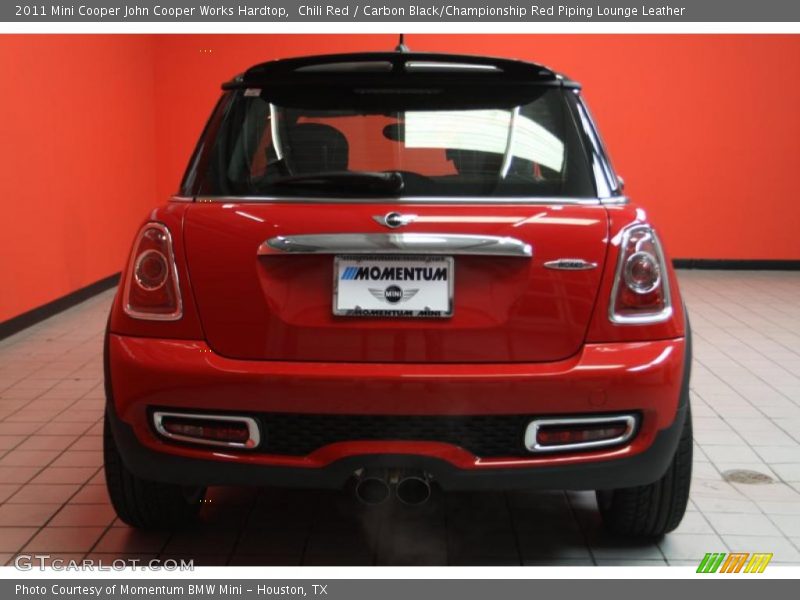 Chili Red / Carbon Black/Championship Red Piping Lounge Leather 2011 Mini Cooper John Cooper Works Hardtop
