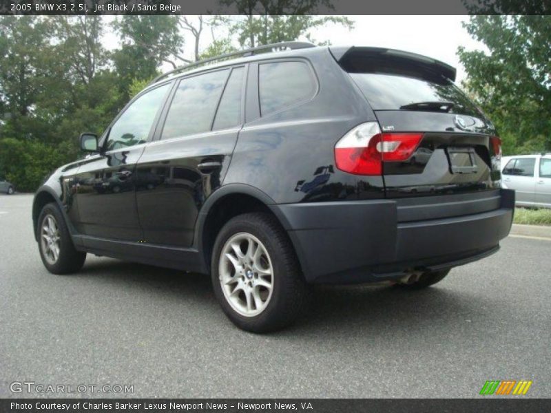 Jet Black / Sand Beige 2005 BMW X3 2.5i