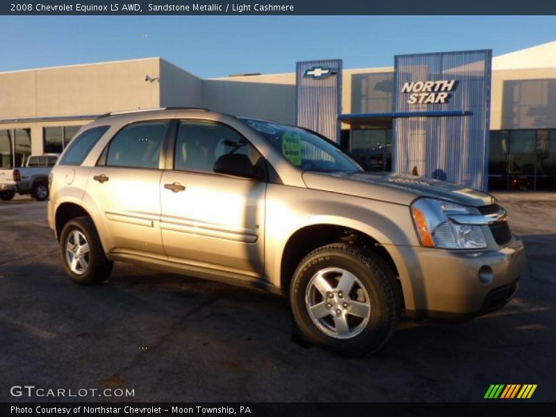 Sandstone Metallic / Light Cashmere 2008 Chevrolet Equinox LS AWD