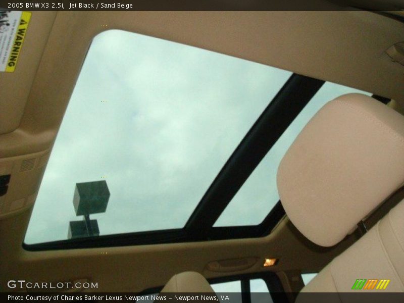 Jet Black / Sand Beige 2005 BMW X3 2.5i