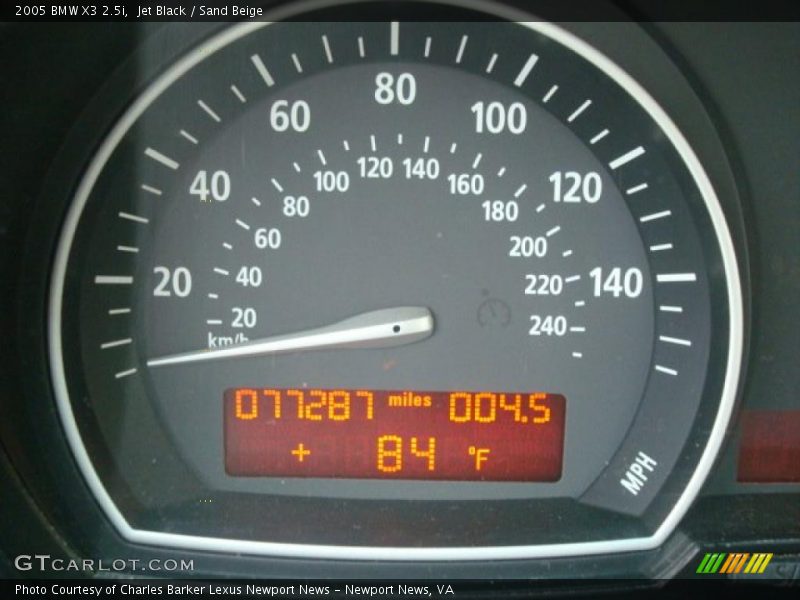 Jet Black / Sand Beige 2005 BMW X3 2.5i