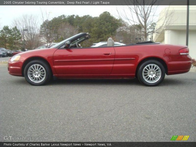 Deep Red Pearl / Light Taupe 2005 Chrysler Sebring Touring Convertible