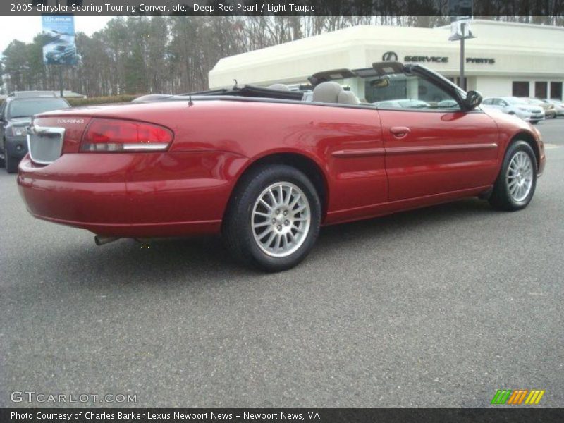 Deep Red Pearl / Light Taupe 2005 Chrysler Sebring Touring Convertible