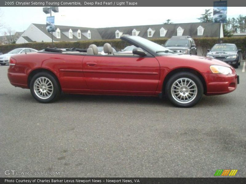 Deep Red Pearl / Light Taupe 2005 Chrysler Sebring Touring Convertible