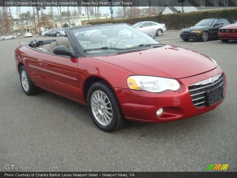 Deep Red Pearl / Light Taupe 2005 Chrysler Sebring Touring Convertible