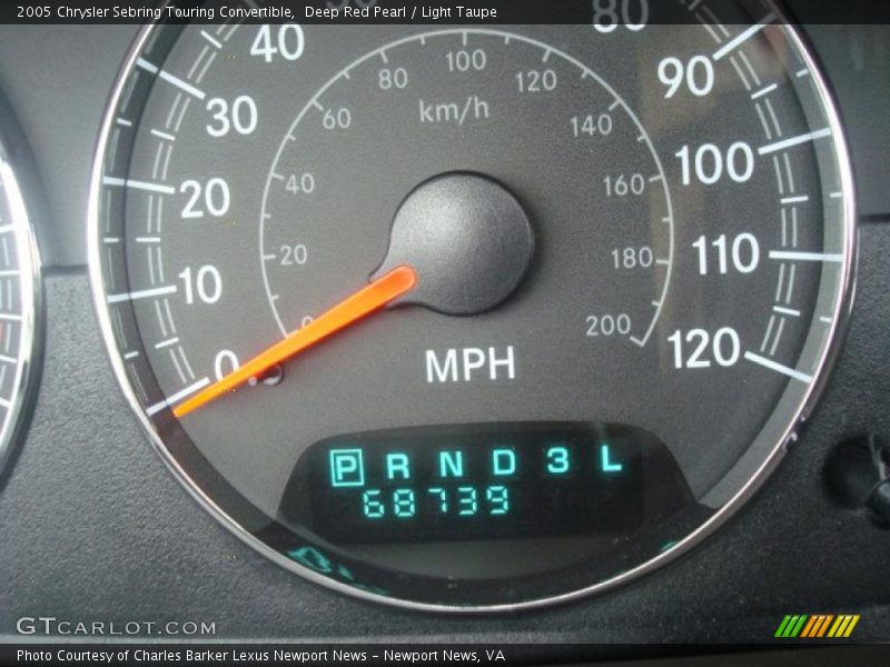 Deep Red Pearl / Light Taupe 2005 Chrysler Sebring Touring Convertible