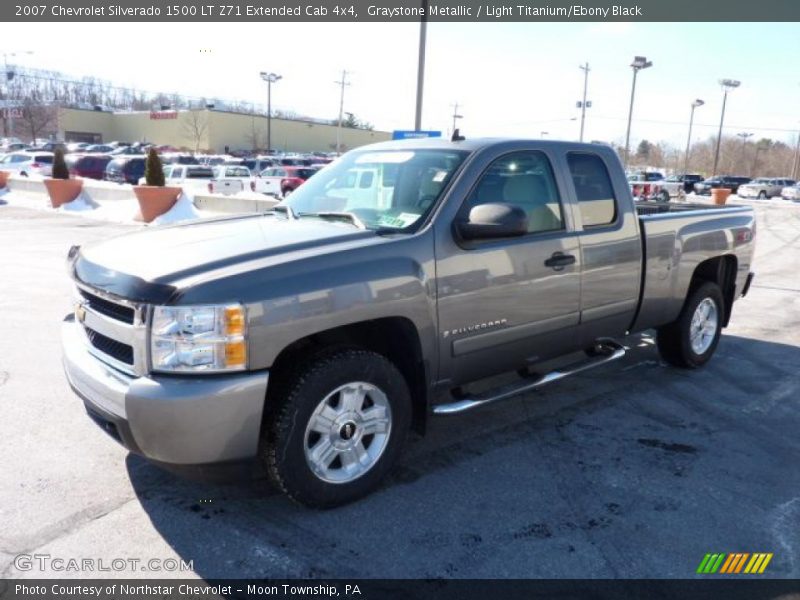 Graystone Metallic / Light Titanium/Ebony Black 2007 Chevrolet Silverado 1500 LT Z71 Extended Cab 4x4