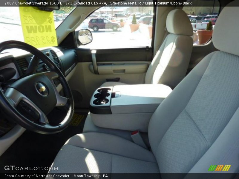 Graystone Metallic / Light Titanium/Ebony Black 2007 Chevrolet Silverado 1500 LT Z71 Extended Cab 4x4