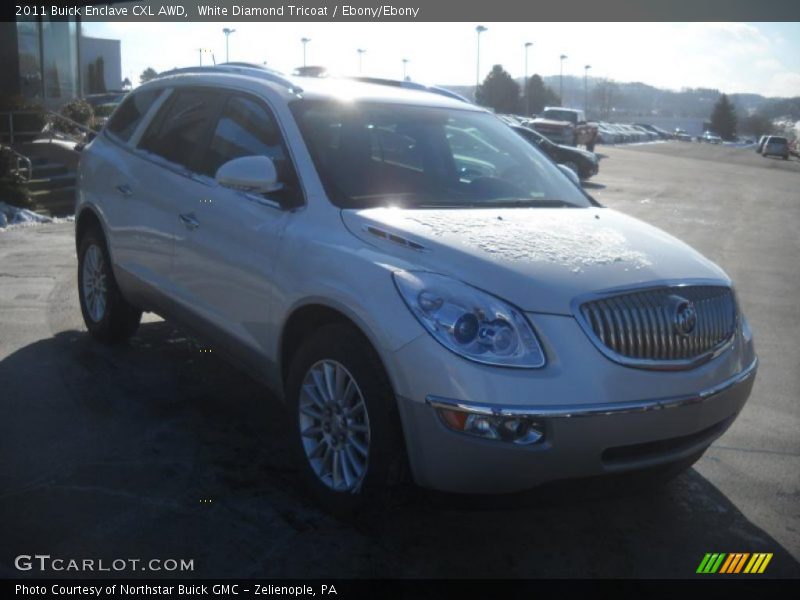 White Diamond Tricoat / Ebony/Ebony 2011 Buick Enclave CXL AWD