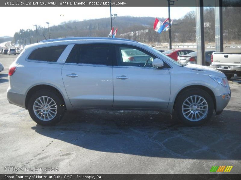 White Diamond Tricoat / Ebony/Ebony 2011 Buick Enclave CXL AWD