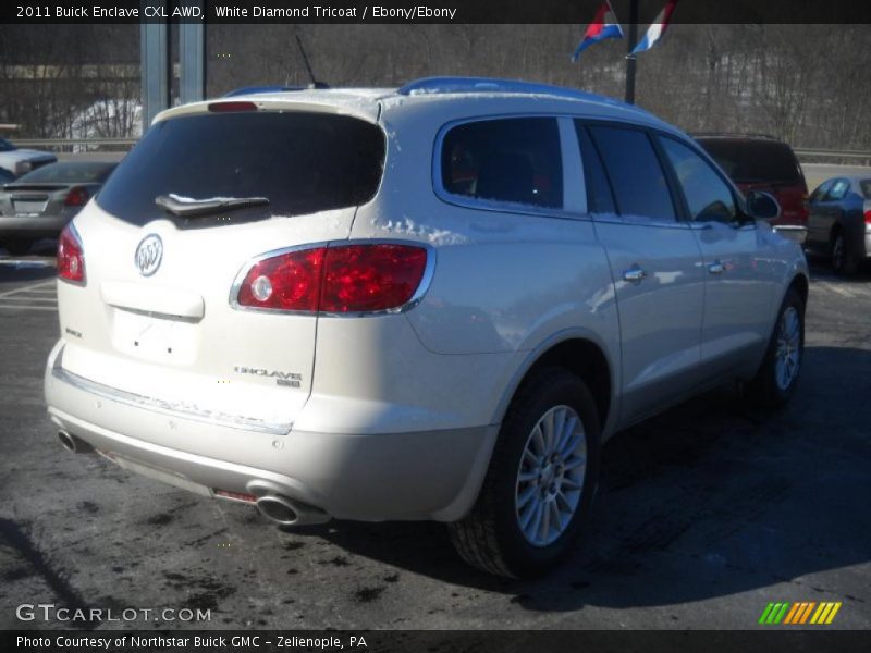 White Diamond Tricoat / Ebony/Ebony 2011 Buick Enclave CXL AWD