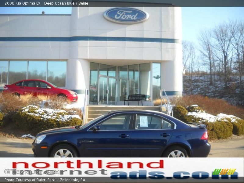 Deep Ocean Blue / Beige 2008 Kia Optima LX