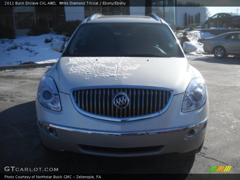 White Diamond Tricoat / Ebony/Ebony 2011 Buick Enclave CXL AWD