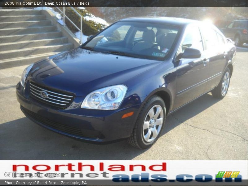 Deep Ocean Blue / Beige 2008 Kia Optima LX
