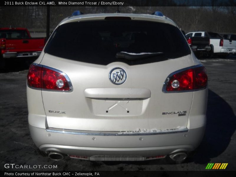 White Diamond Tricoat / Ebony/Ebony 2011 Buick Enclave CXL AWD