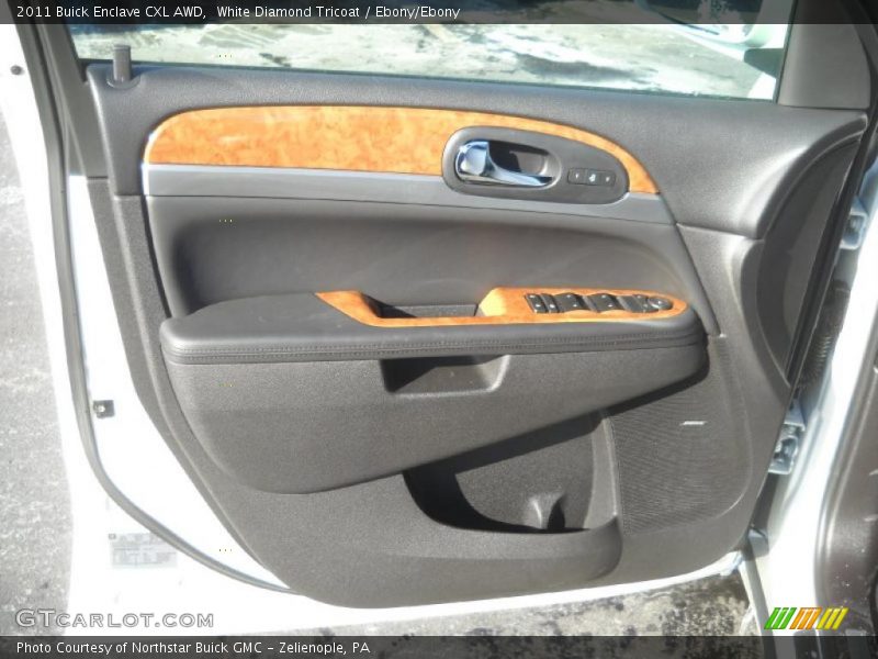 White Diamond Tricoat / Ebony/Ebony 2011 Buick Enclave CXL AWD