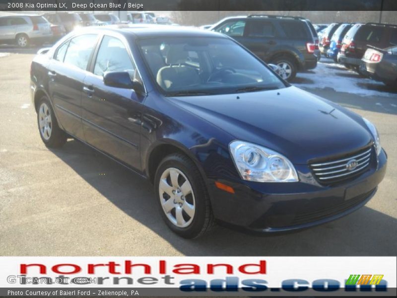 Deep Ocean Blue / Beige 2008 Kia Optima LX