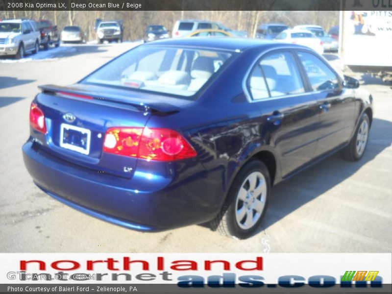 Deep Ocean Blue / Beige 2008 Kia Optima LX