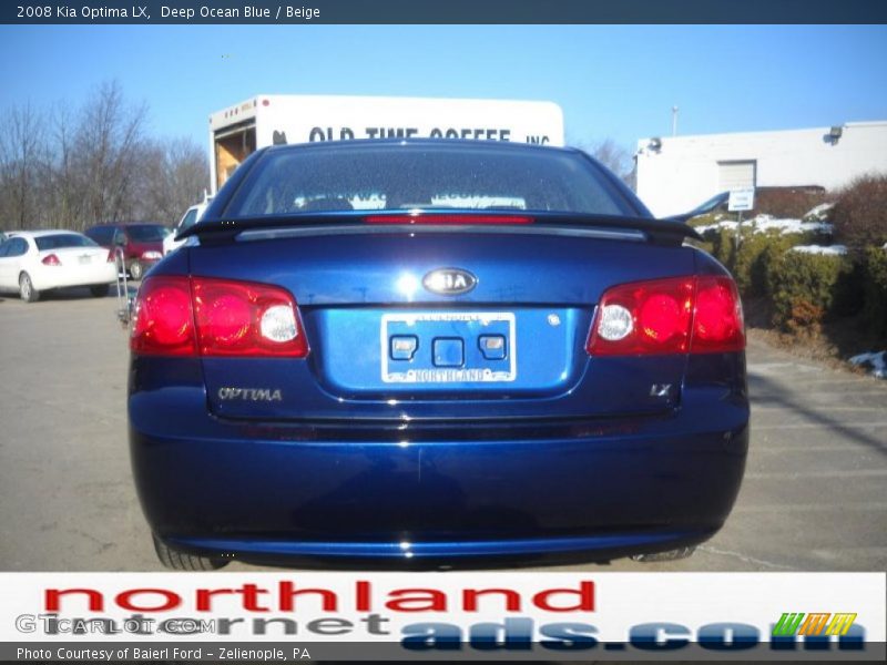 Deep Ocean Blue / Beige 2008 Kia Optima LX