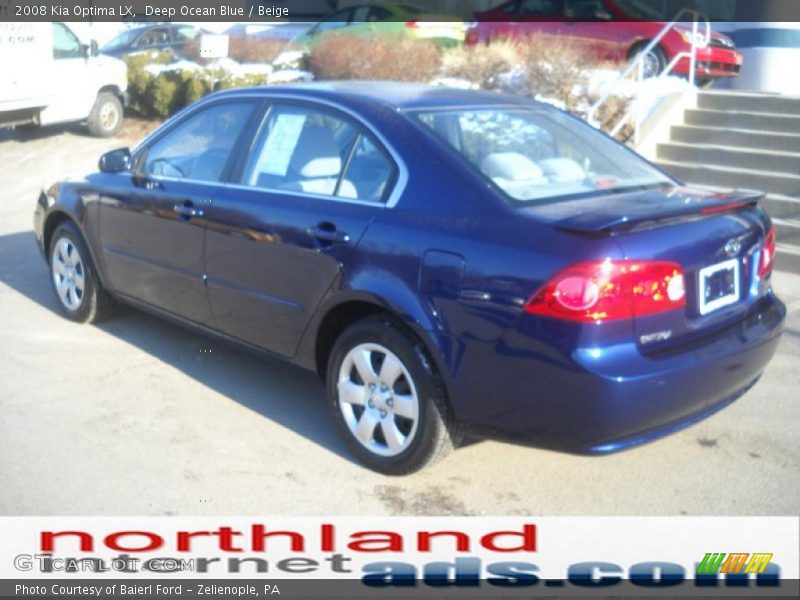 Deep Ocean Blue / Beige 2008 Kia Optima LX