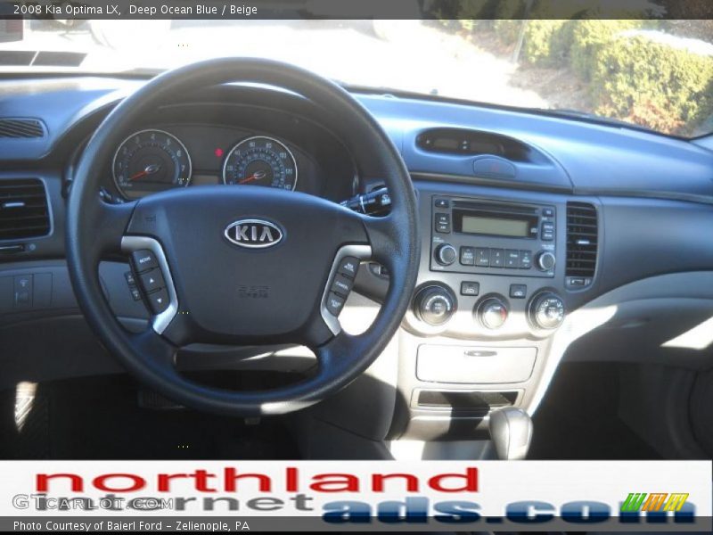 Deep Ocean Blue / Beige 2008 Kia Optima LX