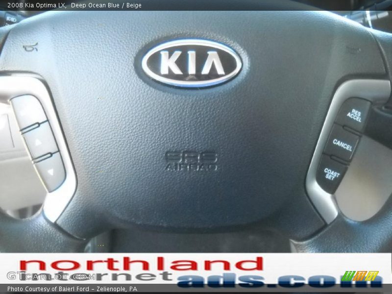 Deep Ocean Blue / Beige 2008 Kia Optima LX