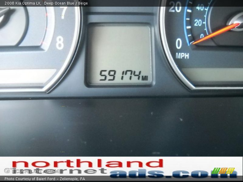 Deep Ocean Blue / Beige 2008 Kia Optima LX
