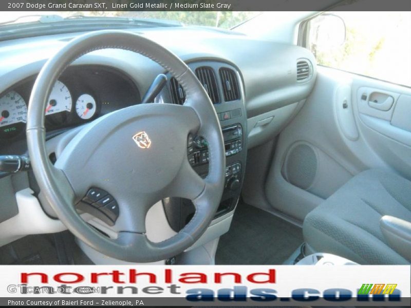 Linen Gold Metallic / Medium Slate Gray 2007 Dodge Grand Caravan SXT