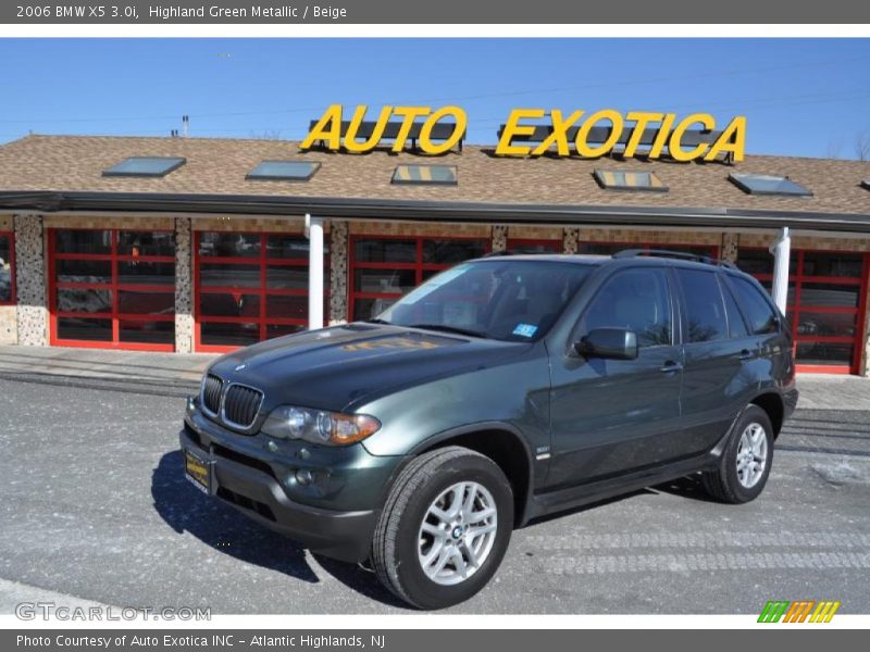 Highland Green Metallic / Beige 2006 BMW X5 3.0i