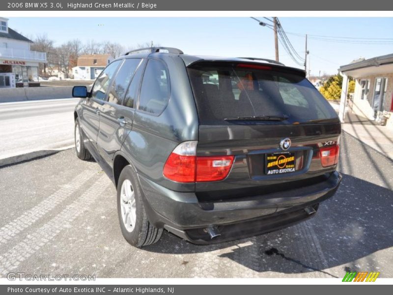 Highland Green Metallic / Beige 2006 BMW X5 3.0i