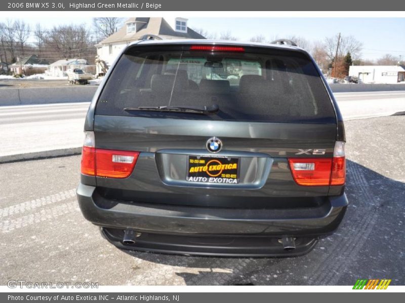 Highland Green Metallic / Beige 2006 BMW X5 3.0i