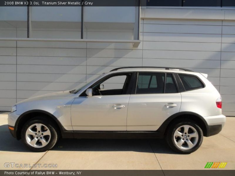 Titanium Silver Metallic / Grey 2008 BMW X3 3.0si