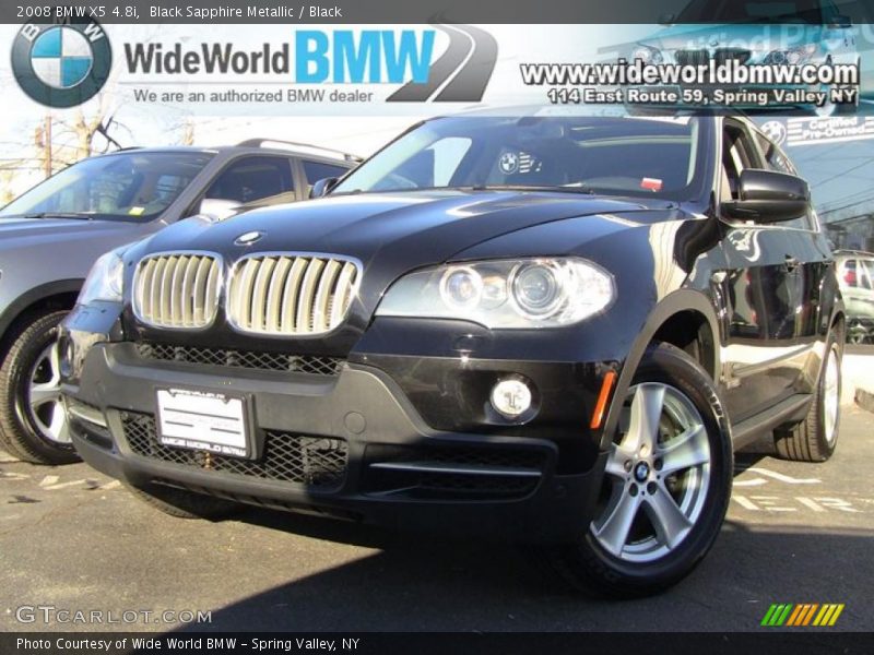 Black Sapphire Metallic / Black 2008 BMW X5 4.8i