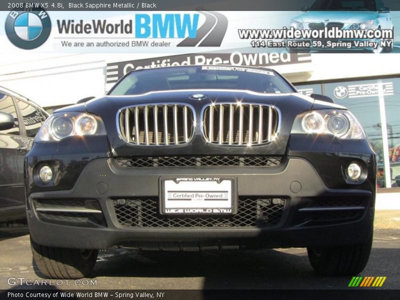 Black Sapphire Metallic / Black 2008 BMW X5 4.8i