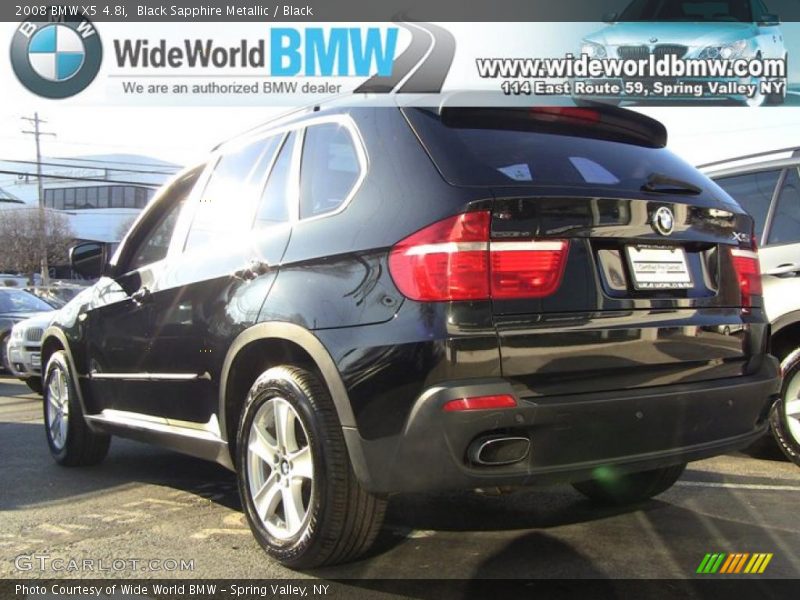 Black Sapphire Metallic / Black 2008 BMW X5 4.8i