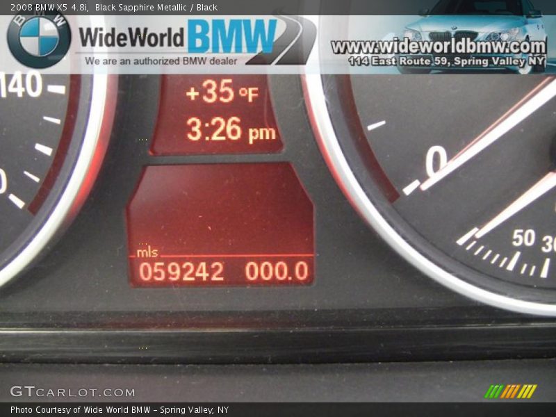 Black Sapphire Metallic / Black 2008 BMW X5 4.8i