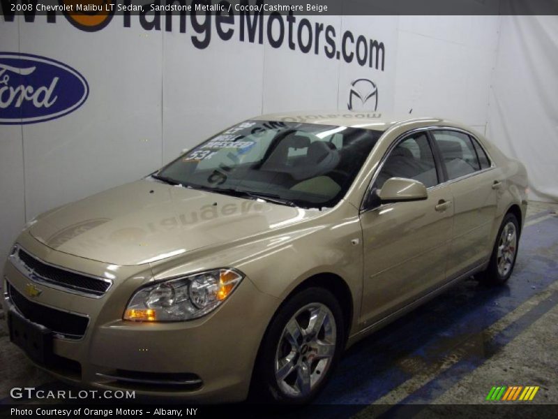 Sandstone Metallic / Cocoa/Cashmere Beige 2008 Chevrolet Malibu LT Sedan