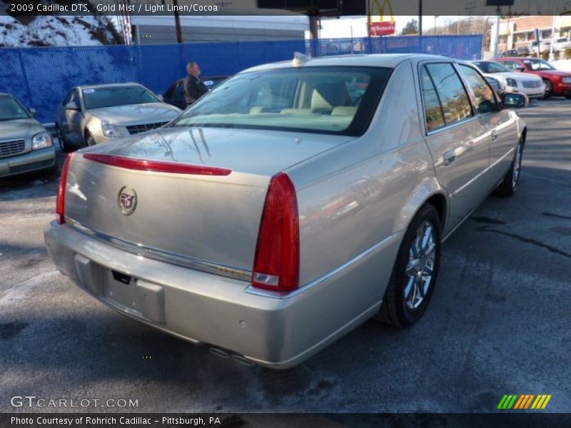 Gold Mist / Light Linen/Cocoa 2009 Cadillac DTS