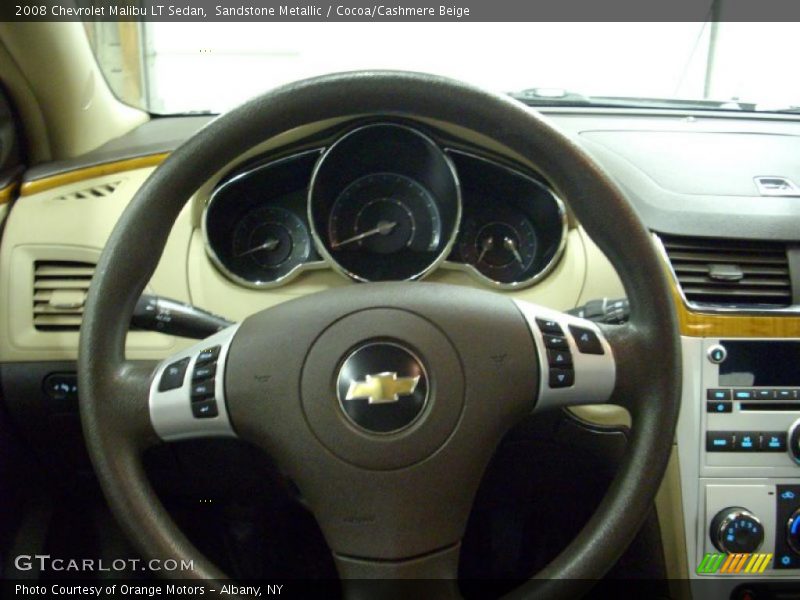 Sandstone Metallic / Cocoa/Cashmere Beige 2008 Chevrolet Malibu LT Sedan