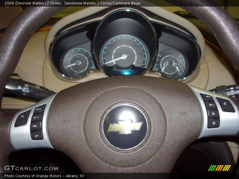 Sandstone Metallic / Cocoa/Cashmere Beige 2008 Chevrolet Malibu LT Sedan