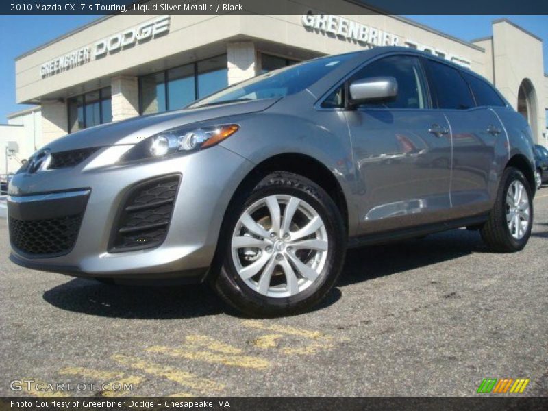 Liquid Silver Metallic / Black 2010 Mazda CX-7 s Touring