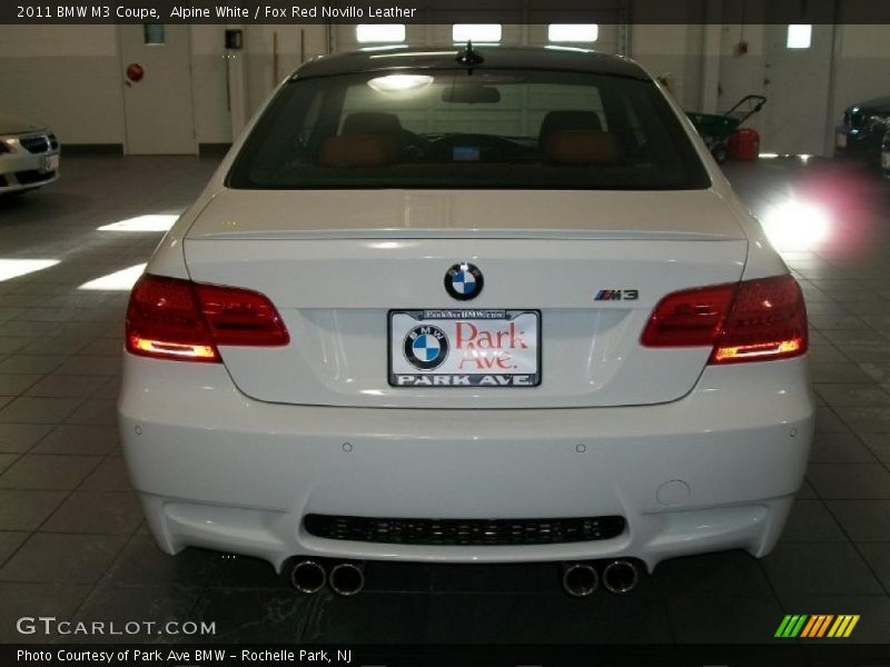 Alpine White / Fox Red Novillo Leather 2011 BMW M3 Coupe