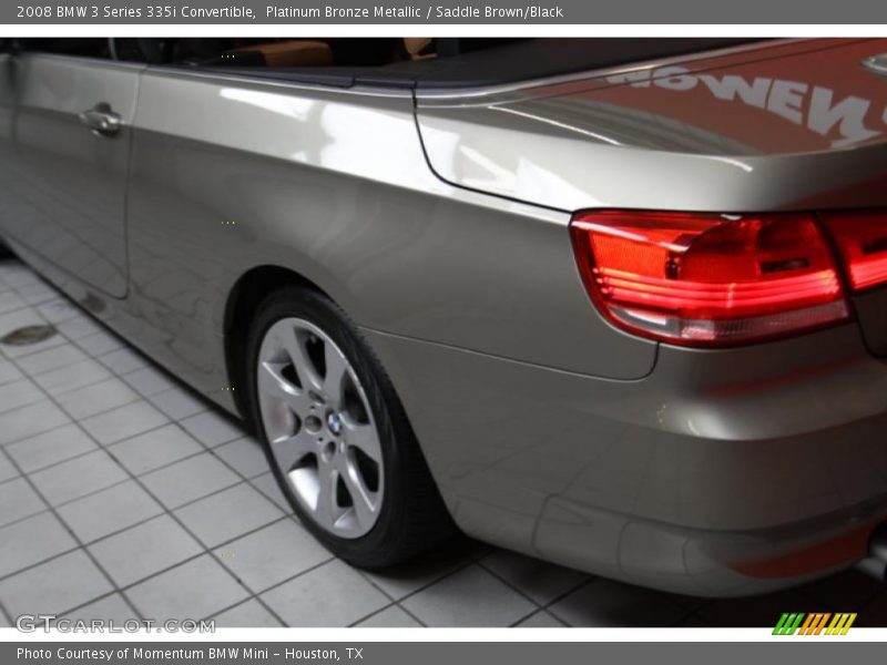 Platinum Bronze Metallic / Saddle Brown/Black 2008 BMW 3 Series 335i Convertible