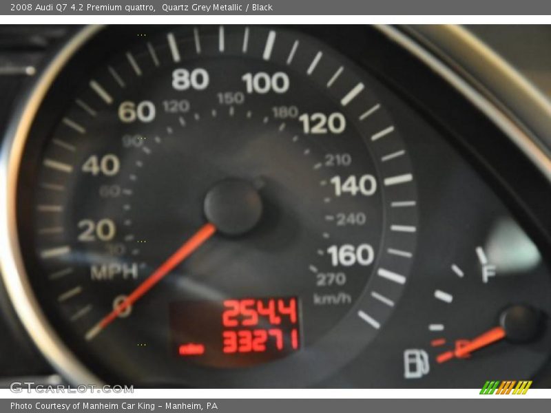 Quartz Grey Metallic / Black 2008 Audi Q7 4.2 Premium quattro