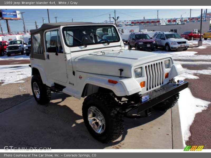 White / Gray 1989 Jeep Wrangler Islander 4x4