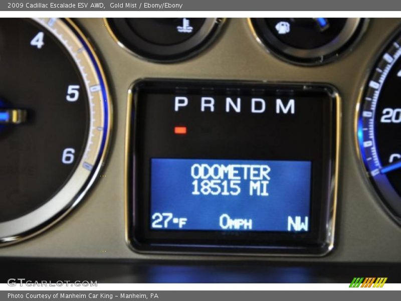 Gold Mist / Ebony/Ebony 2009 Cadillac Escalade ESV AWD