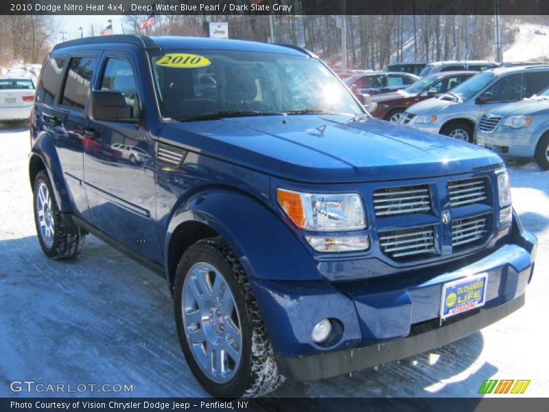 Deep Water Blue Pearl / Dark Slate Gray 2010 Dodge Nitro Heat 4x4
