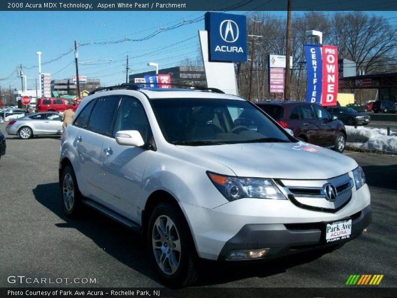 Aspen White Pearl / Parchment 2008 Acura MDX Technology