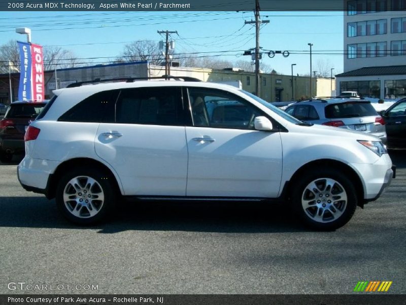 Aspen White Pearl / Parchment 2008 Acura MDX Technology