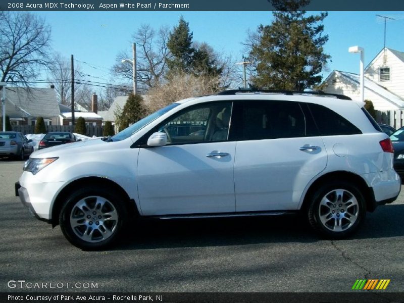 Aspen White Pearl / Parchment 2008 Acura MDX Technology